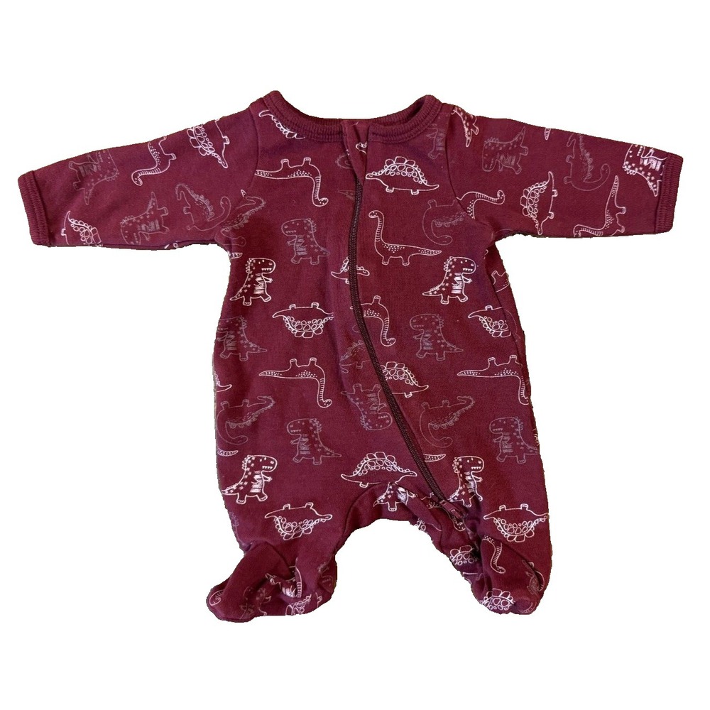 Wonder Nation Baby Sleeper Boy Preemie Dinosaur Outfit Reborn Doll Clothes Dinos